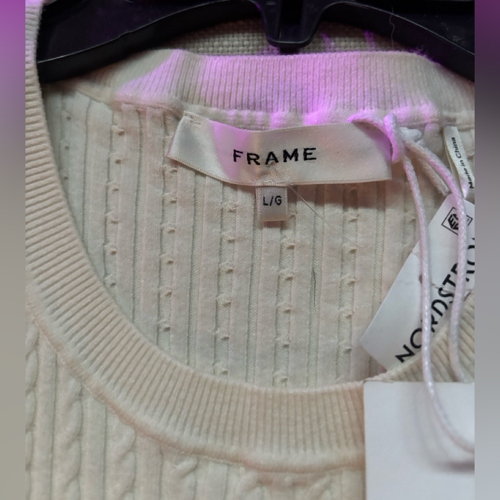 Frame Denim Ivory Ribbed Tank Top - Picture 13 of 14